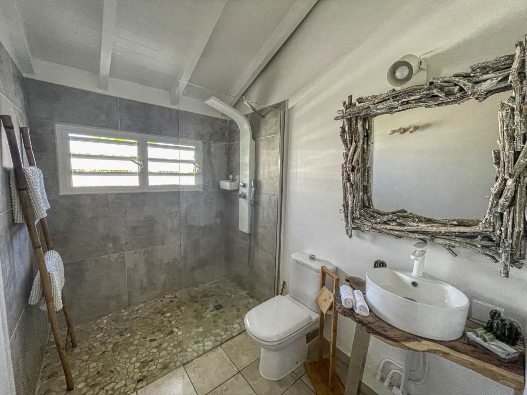 Villa pieds dans l'eau à louer à Saint François Guadeloupe_la salle de douche-21